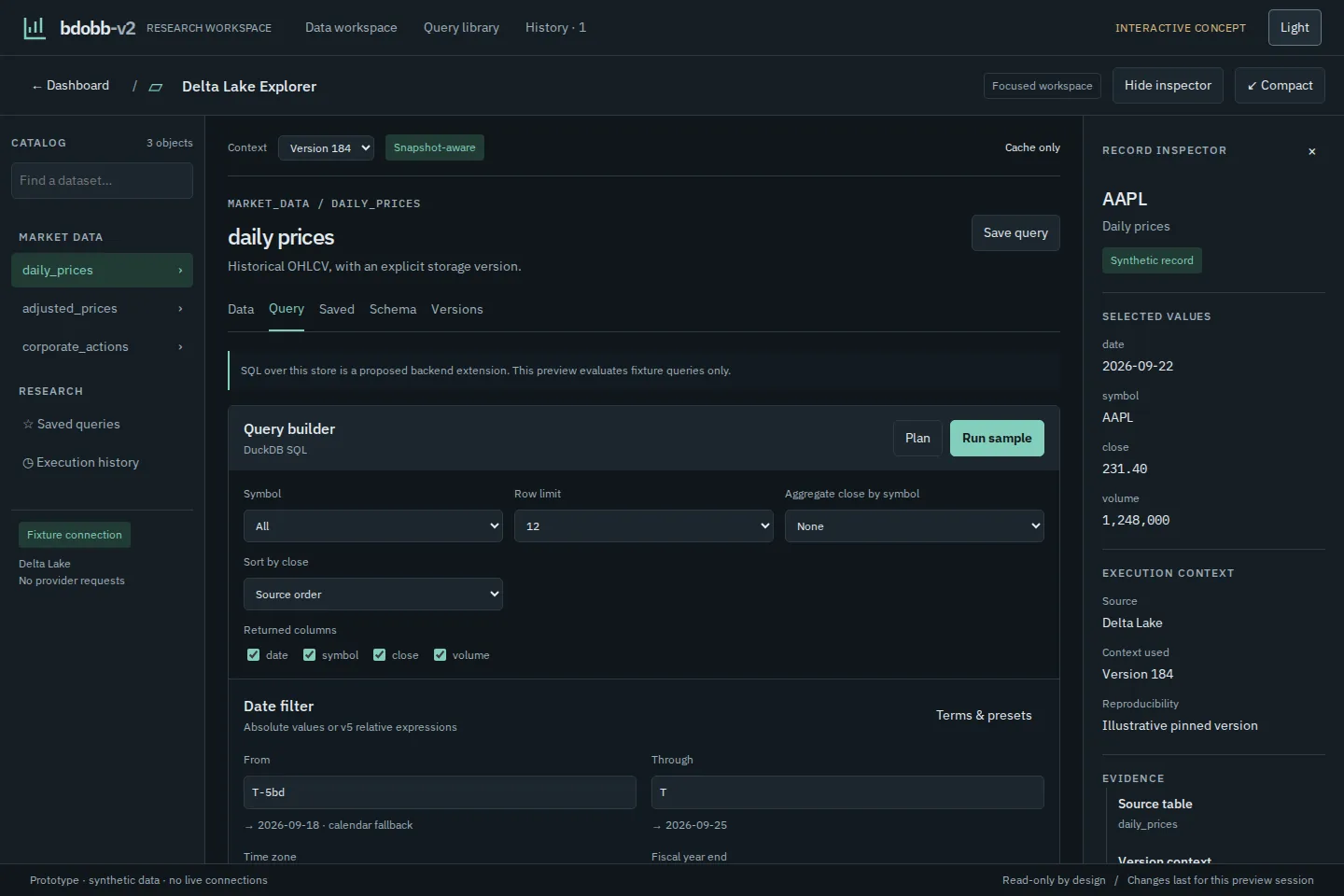 Date filter with relative date expressions in the Delta explorer